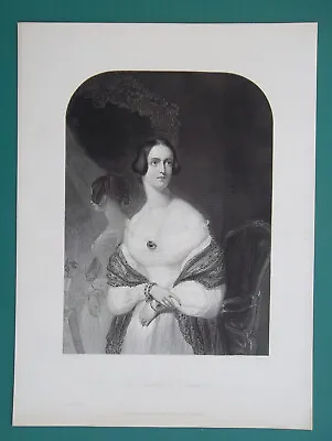 COUNTESS OF DUNMORE Of Queen Victoria Royal Court - SUPERB 1840 Antique Print • $44.95