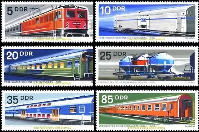 EBS East Germany DDR 1973 - Uniform Rolling Stock - Michel 1844-1849 - MNH** • $4.50