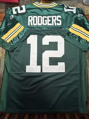 Aaron Rodgers Jersey Sz 48 Green Green Bay Packers Reebok Authentic On Field NFL • $60