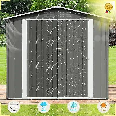 US Outdoor Storage Shed Resin Garden Lawnmower Tool Shed Lockable Fits Backyard • $218.78