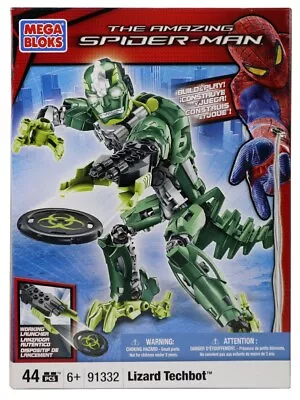 Mega Bloks The Amazing Spider-Man Lizard Techbot Marvel Brand New In Box 2012 • $27.95