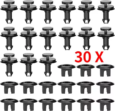 30 Pcs Lower Air Deflector Retainer Clips & Grommets For GM Chevrolet 15733971 • $9.99