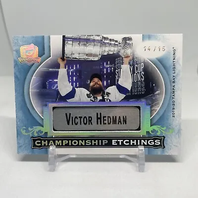 2020-21 The Cup Victor Hedman Championship Etchings /15 Conn Smythe • $124.95