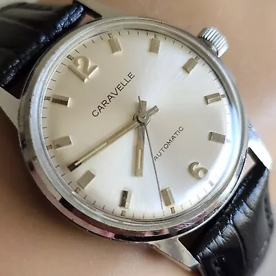 Vintage BULOVA CARAVELLE Men's Automatic Watch SWISS AS 1802 17Jewels 1967 • $165