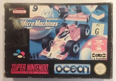 MICRO MACHINES. - Box ONLY.. For Snes Game.. • $29.50