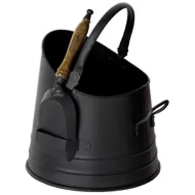 Fireside Coal Hod Bucket And Handy Shovel Black - Makes A Great Present • £39.99