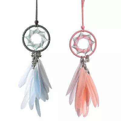 Handmade Dream Catcher With Feathers Car Pendant Wall Hanging Home Decor Gift • £5.99