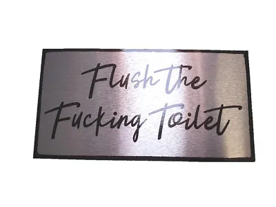 £2.99 • Buy Chrome Flush Fuc*ing Toilet Rules Bathroom Metal Retro Bar Pub Shed Uk Wall Sign