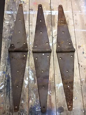 3- Large Heavy Duty Vintage Antique Barn Door Gate Hinges 28 Inches • $59.99