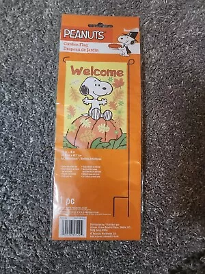 Peanuts Pumpkin Welcome Garden Flag • $19.99