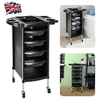 4 Drawer Salon Hairdresser Trolley Beauty Barber Storage Basket Rolling Cart • £45.99