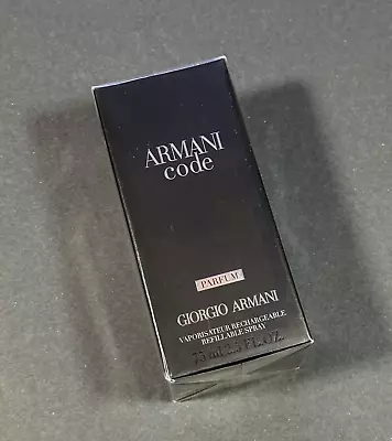 ARMANI CODE PARFUM SPRAY 75mL 2.5 Floz Mens Cologne New Sealed - Refillable • $69.78