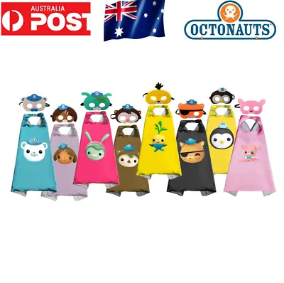 OCTONAUTS Crew Cape Mask Captain Barnacles Kwazii Peso Cosplay Party Kids Gift • $11.39