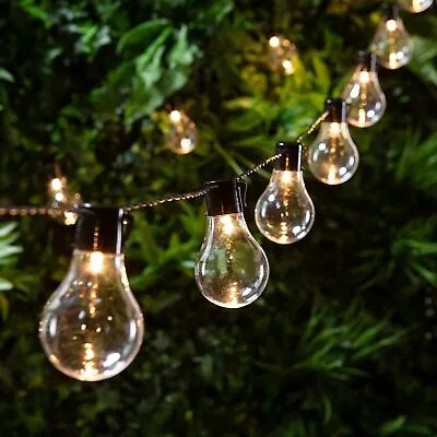 20-60LED Retro Globe Bulb String Lights Solar Powered Garden Outdoor Fairy Lamp • £3.99