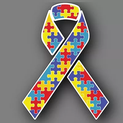 Autism Awareness 8  Ribbon Vinyl Decal Sticker Car Truck • $3.99