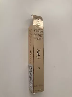 YSL The Slim Rouge Pur Couture Leather Matte Lipstick Shade #21 Rouge Paradoxe • £10