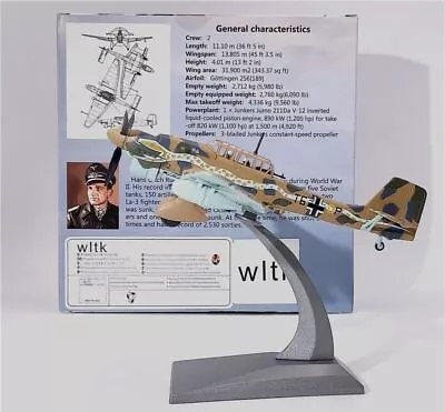 WLTK German Junkers Stuka Ju-87B Dive Bomber 1/72 Diecast Model Brown Ver. • $28.78