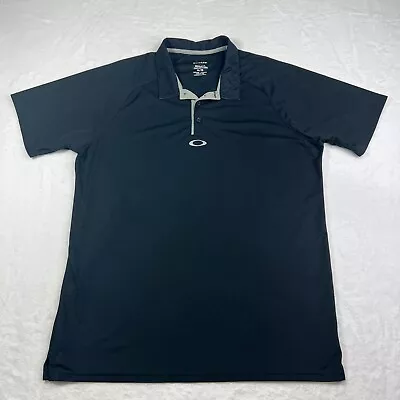 Oakley Short Sleeve Golf Polo XL Mens Black Shirt Hydrolix • $16.19