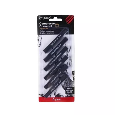 Giorgione Compressed Charcoal Set Black Sticks Drawing Sketching 6pcs • £5.49