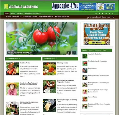 Beautiful Vegetable Gardening Niche Blog With Epic Theme - Make Money Online • $6.99