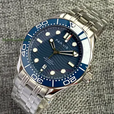 $105 • Buy Parnis Miyota8215 Automatic Mechanical Men's Watch 42mm Sapphire Glass Date