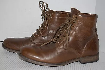 Frye TYLER Leather Biker Casual Lace Up Combat Ankle Men's Boots Sz 10 • $124.95