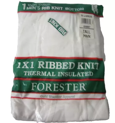 Vintage Men's Thermal Pant Bottoms Rib Knit Insulated Long Johns Men XL-TALL New • $17.88
