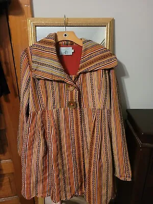 Judith March Size Large Boho Stripe Coat Vintage • $25