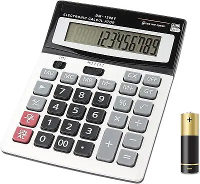 £22.56 • Buy New LARGE CALCULATOR Solar & Battery Power 12 Digit Display Big Buttons