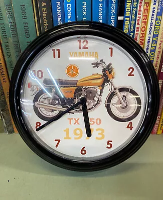 Yamaha Motorcycle 1973 TX 750 Custom Wall Clock Garage Man Cave Bar • $39.95