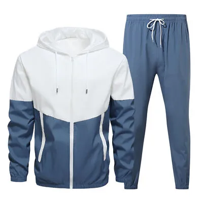 Mens Sweatsuits 2 Piece Sports Jacket Tracksuit Sets Casual Pants Jogging Suits • $25.92