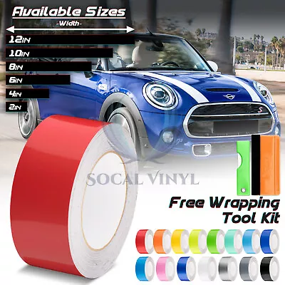 Gloss Color Racing Stripes Vinyl Wrap Decal For Mini Cooper Stripe 10FT / 20FT • $21.93