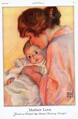 Mother Love  -  By Maud Tousey Fangel  -  1920 Antique Print  • $21.21