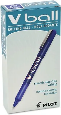 35113 Pilot VBall Stick Rolling Ball Pen Blue Ink Fine 0.7mm Pack Of 12 • $25.49