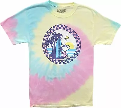 $10.80 • Buy New Men's Peanuts Snoopy In Paradise Retro Vintage Tie Dye Cartoon T-Shirt Tee
