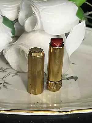 Vintage Chen Yu  Richard Hudnut Gold Metal Bullet Tube  Red Lipstick  Nos • $35.99