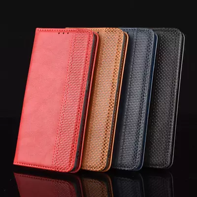 For Vodafone Smart V22 Shockproof Retro Flip Leather Wallet Stand Cover Case • $12.99