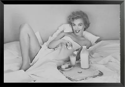 FRAMED Marilyn Monroe - Breakfast In Bed 36x24 Art Print Poster • $89