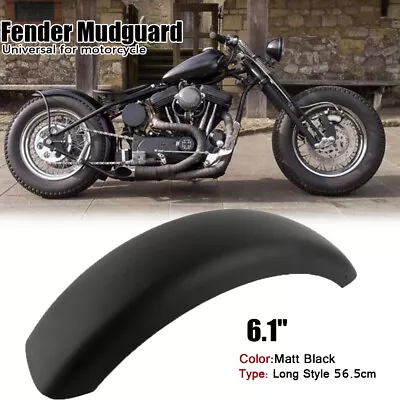 Matt Black 6.1  Flat Motorcycle Rear Trailer Fender Mudguard For Harley Bobber • $100.53