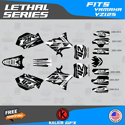 Graphics Kit For Yamaha YZ125 (2002-2014) YZ 125 Lethal - White • $232.66