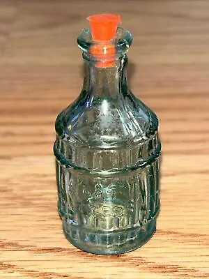 3  Miniature Bottle Root Bitters Blue Glass Vintage • $12