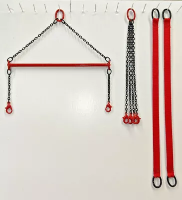 4  Spreader Bar Straps & 4 Leg Lift Sling. Authentic Manitowoc Red. 1/50th • $29.95