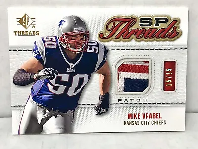 2009 Ud Sp Threads Mike Vrabel Game Used Patch Sn 15/25 Sp Patriots • $49.99