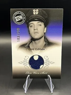 Elvis Presley 2007 Press Pass Worn Shirt Patch Gold Relic Card /299 • $54.99