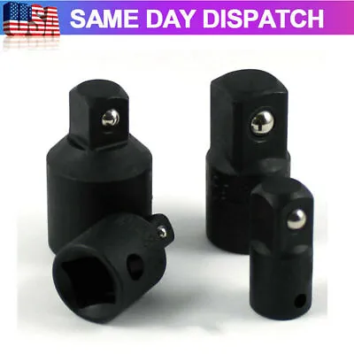 4x BLACK 3/8  TO 1/4  1/2 INCH DRIVE RATCHET SOCKET ADAPTER REDUCER AIR IMPACT • $6.49