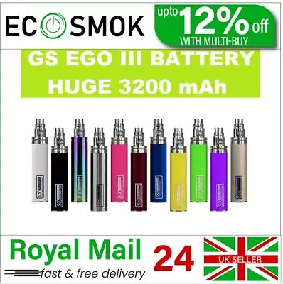 3200mAh GS EGO Battery In All Colors With Scratch Code 100% Authentic UK Seller • £3.32