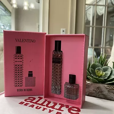 Valentino Donna Born In Roma Travel Spray+Miniature Eau De Parfum Perfume Set • $74.81