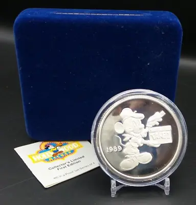 1989 Disney Hollywood Mickey Mouse Limited Edition Silver Proof Round 5oz- Z1501 • $250