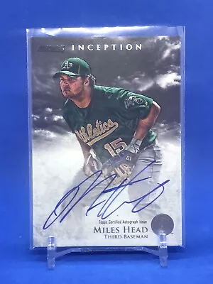 2013 Bowman Inception Prospect Auto Miles Head PA-MH Athletics • $3.99