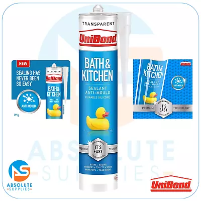 UniBond AntiMould TranslucentWaterproof Mould Protection Sealant291g Cartridge • £7.59